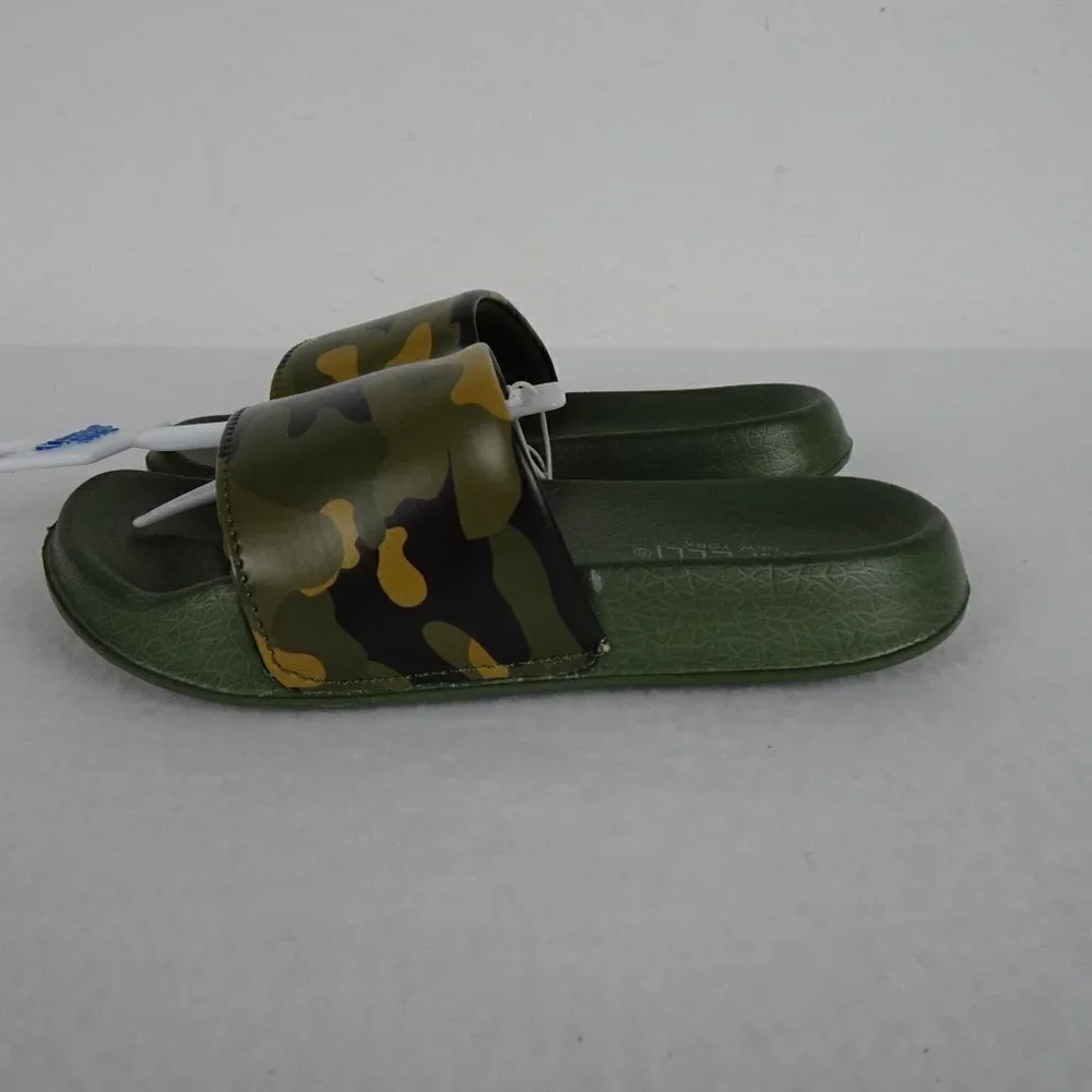 Capelli Camo Shoe Slides Sandals Slip On Green Size 10 -11 Boys Slip On